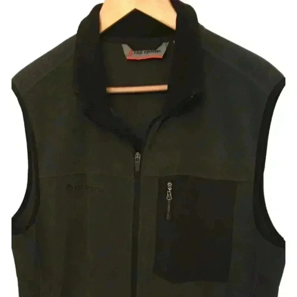 Free Country Grey & Black Fleece Jacket Vest Mens Size M.png - Picture 1 of 13
